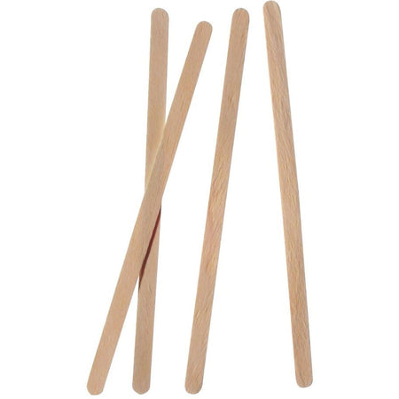 Klika -  Roerstaafje uit hout, splintervrij, 140 mm, pak van 1000 stuks