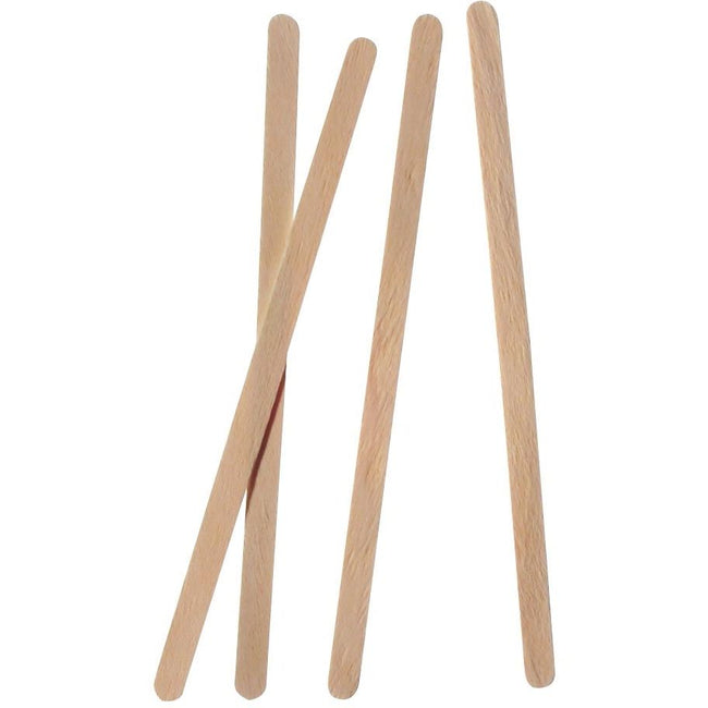 Klika - Asta per mescolare in legno, senza schegge, 140 mm, confezione da 1000 pezzi