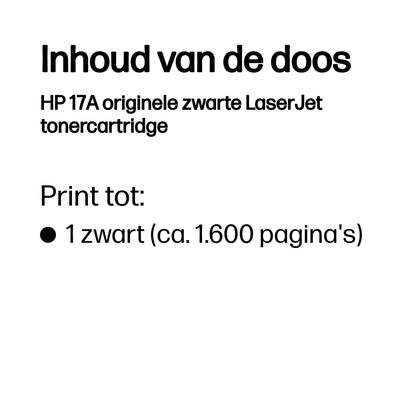 HP - Cartuccia toner CF217A 17A nero