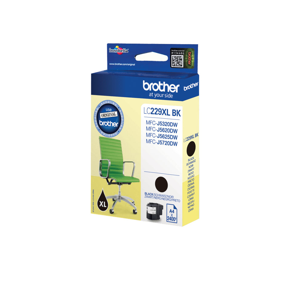 Brother - ink cartridge, 2,400 pages, OEM LC-229XLBK, black