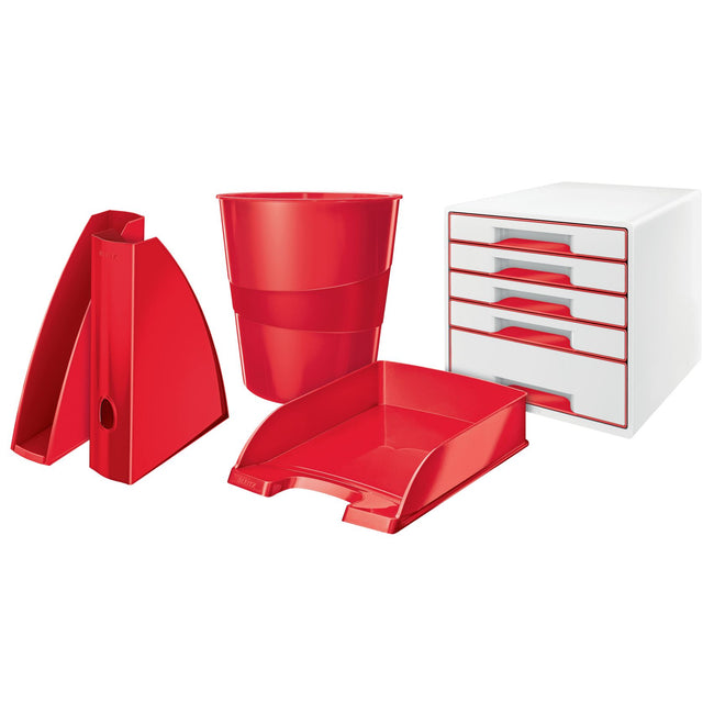 Leitz - WOW Wastepaper basket, red