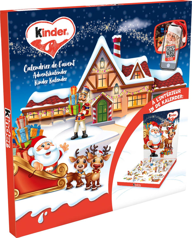 Kinder -   chocolade adventskalender mix, doos van 123 gram