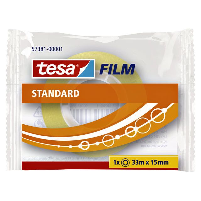 Tesa - Plakband film standaard 15mmx33m