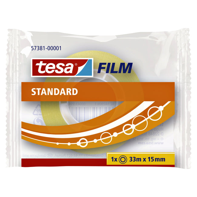 Tesa - Nastro adesivo film® Standard 33mx15mm trasparente