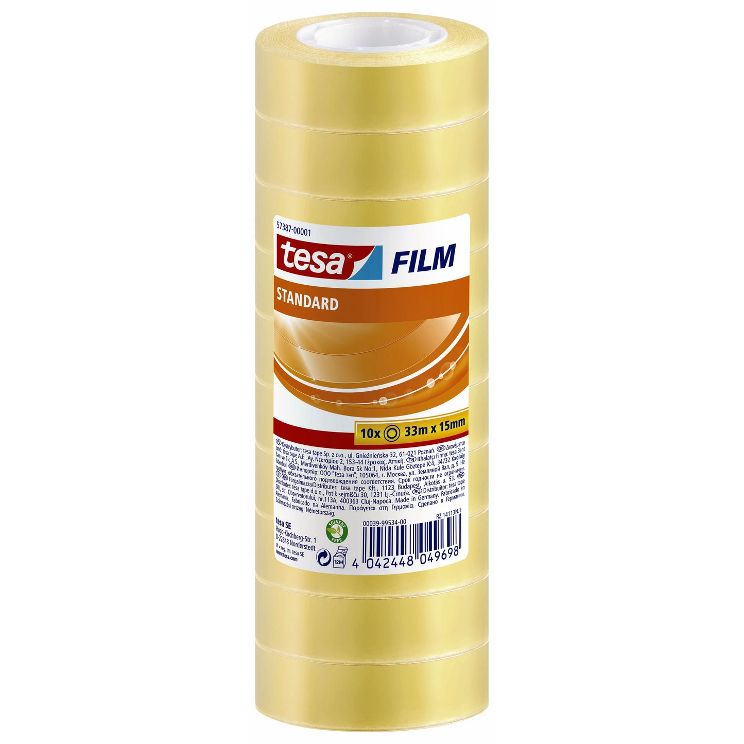 Tesa -  Plakband film standaard 33mx15mm tr 10 rol