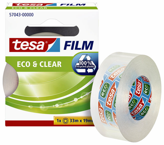 Tesa - Klebeband Film Eco Clear 33mx19mm transparent | Außenschachtel ein 10 Stück