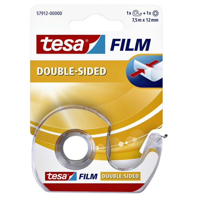 Tesa -  e film dubbelz 12mmx7.5m tr met dispenser