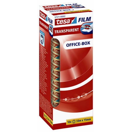 Tesa - Cinta adhesiva film® 33mx15mm transparente 10 rollos