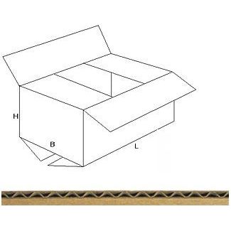 Brandless - Versandschachtel, ein paar Wellen, braun, ft 305 x 220 x 250 cm