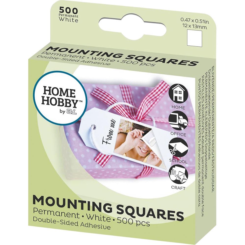 3L -  fotokleefstrips, 12x13 mm, doos van 500 stuks