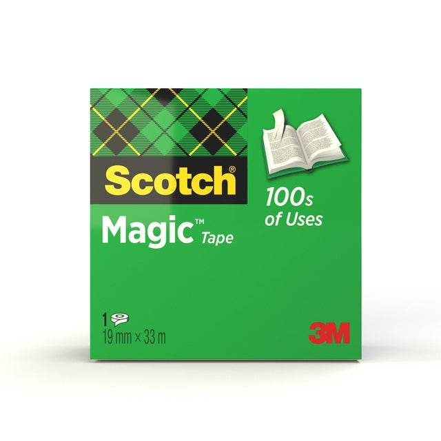 Scotch - Cinta adhesiva magic 810 19mmx33m invisible mate | 12 piezas