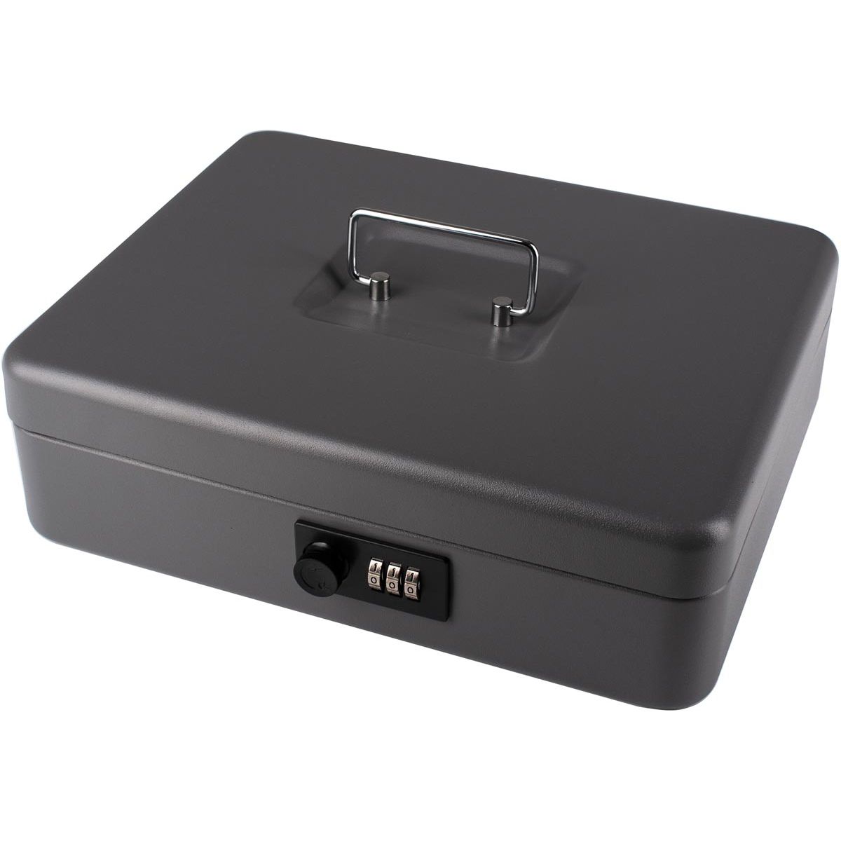 Pavo - Money box with combination lock 300x240x90mm dark gray