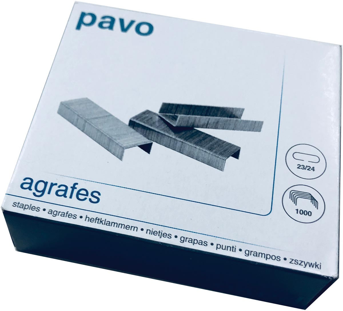 Pavo - 5 Staples 23/24, verzinkt, Schachtel mit 1.000 Grundnahrungsmitteln