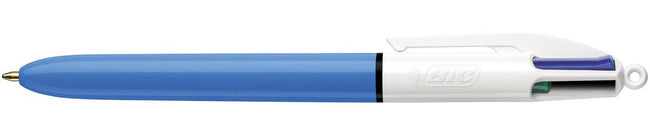 Bic - 4 Colours Original 4-kleurenbalpen, 0,32 mm, klassieke inktkleuren, lichaam blauw