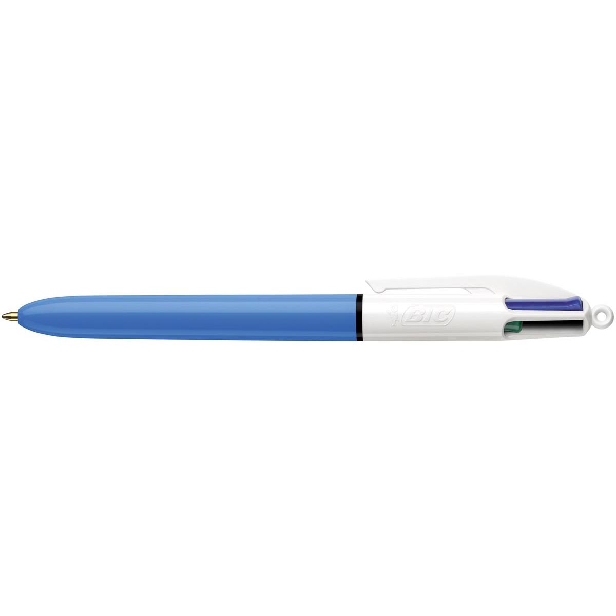 Bic - Stylo bille 4 couleurs bleu clair moyen