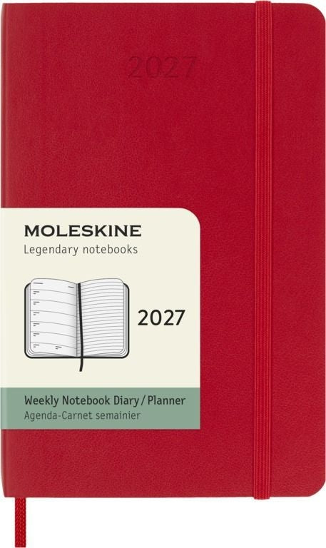 Moleskine -  Agenda 2027 msk plan week pocket sc scarlet red