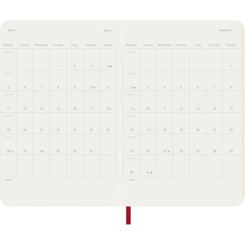 Moleskine -  Agenda 2027 msk plan week pocket sc scarlet red