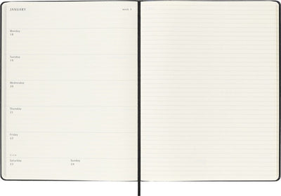 Moleskine -  Agenda 2027 msk plan week xl hc black