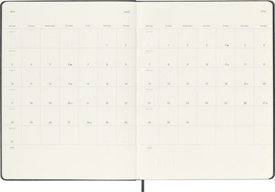 Moleskine -  Agenda 2027 msk plan week xl hc black