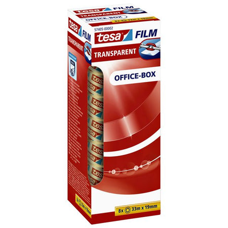 Tesa - Cinta adhesiva film® 33mx19mm transparente 8 rollos