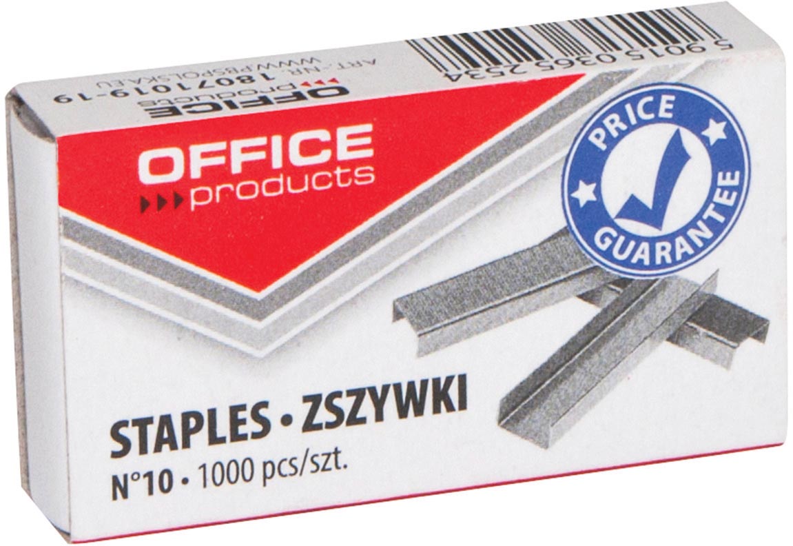 Produits BUREAU - agrafes n° 10, galvanisées, boîte de 1000 pièces