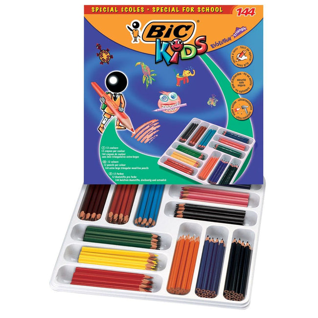 Bic Kids - Kinder-Buntstift Ecolutions Evolution 144 Stifte (Klassenpaket)