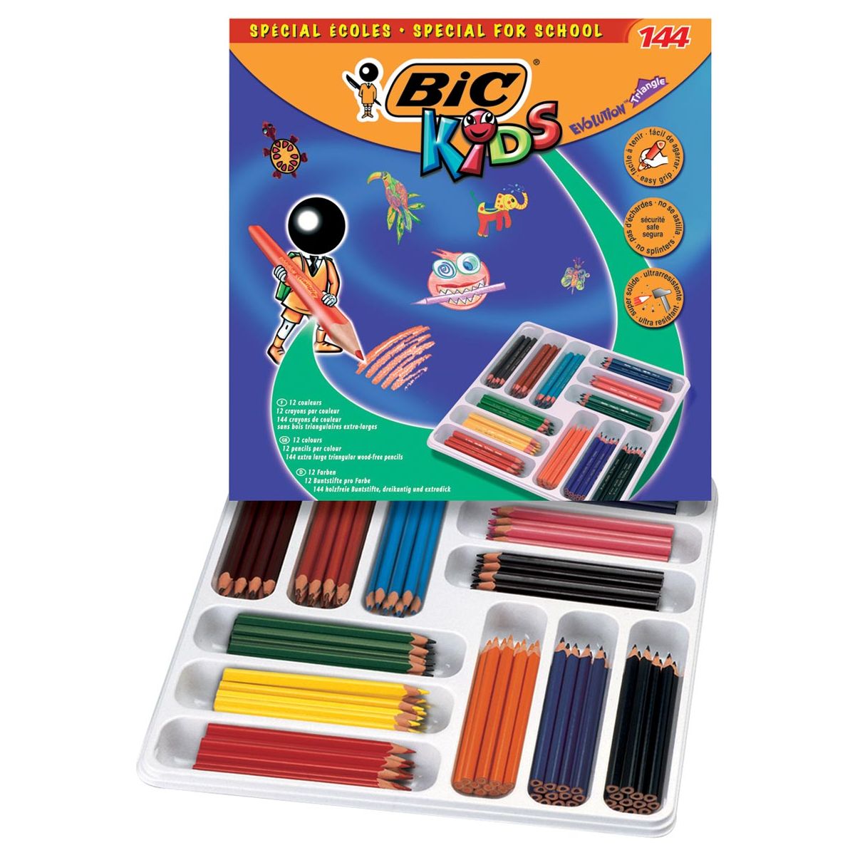 Bic Kids - Kids kleurpotlood Ecolutions Evolution 144 potloden (classpack)