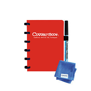Cahier Correctbook A6 ligne 40 pages horizon rouge