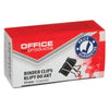 OFFICE products - foldback clip, black, 19 mm, box of 12 pieces