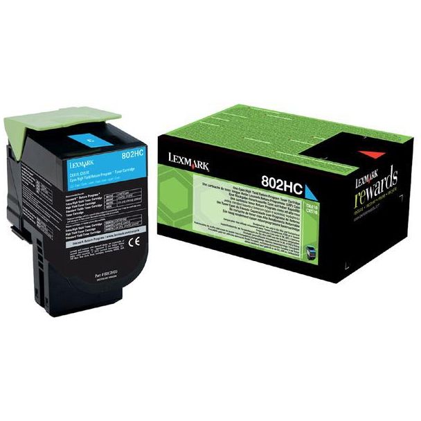 Lexmark - Return Program Toner 802, 3 000 pages, OEM 80C2HC0, Cyan