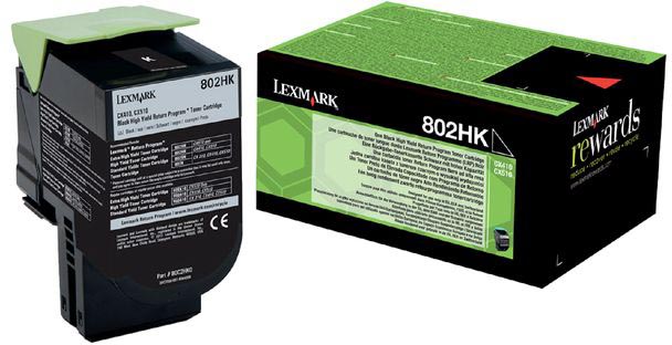 Lexmark - Rückgabeprogramm Toner 802, 4.000 Seiten, OEM 80C2HK0, Schwarz