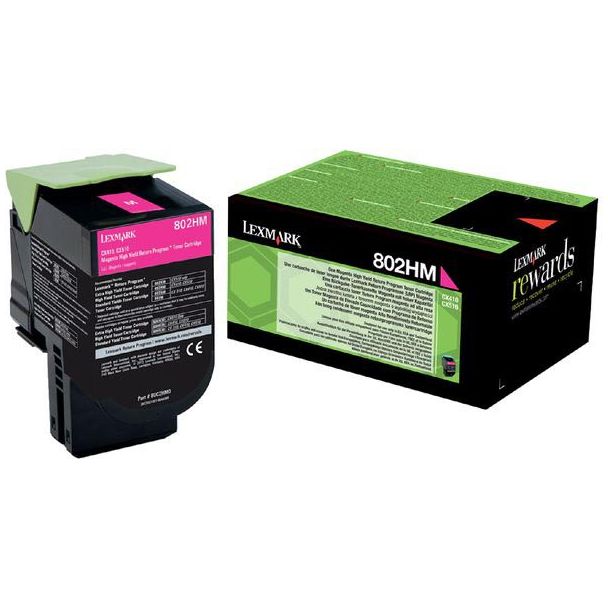 Lexmark - Return Program toner 802, 3.000 pagina's, OEM 80C2HM0, magenta