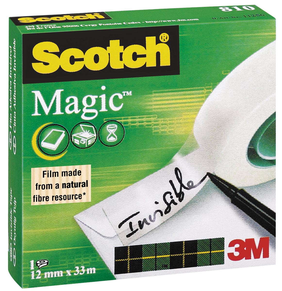 Scotch - plakband Magic e ft 12 mm x 33 m