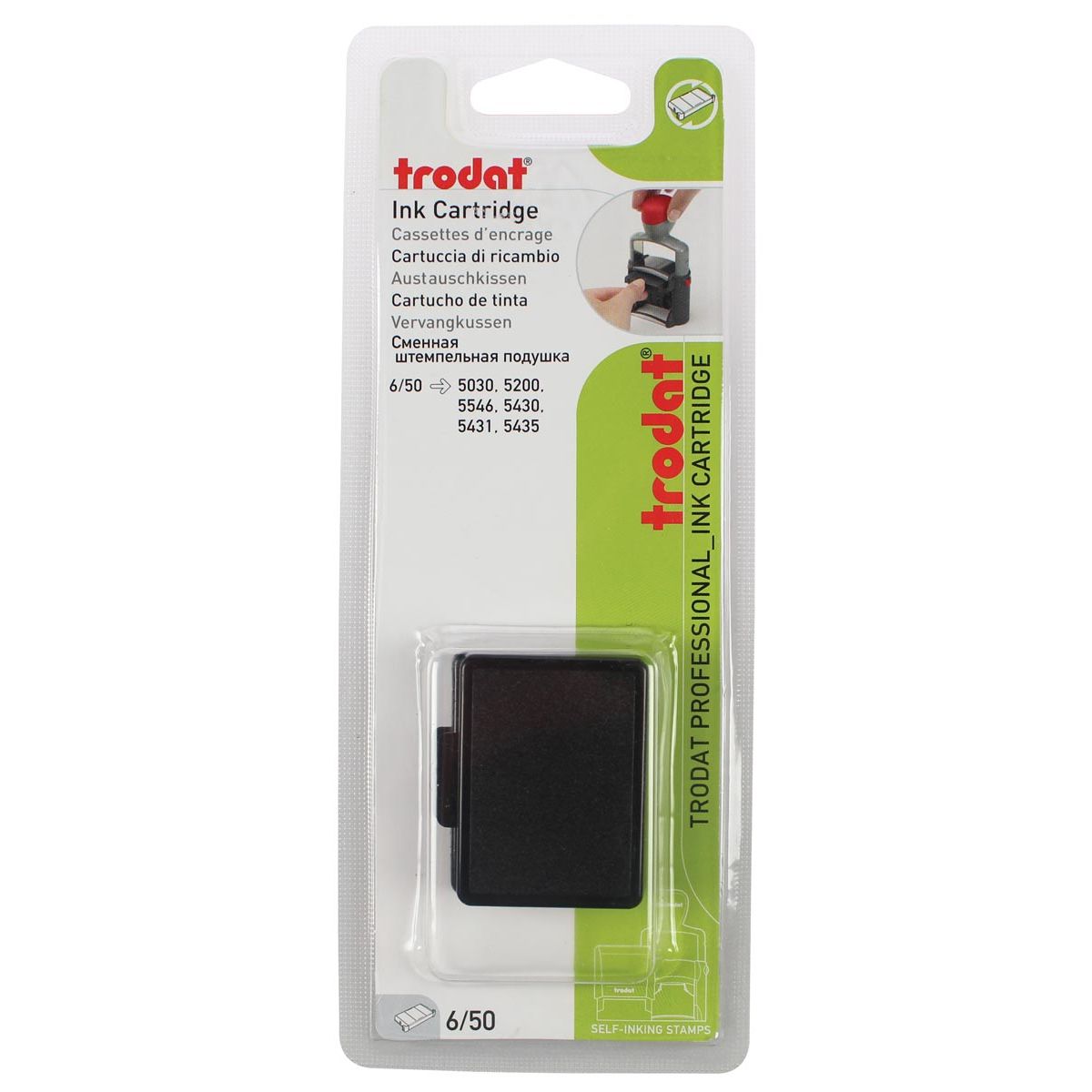 Trodat -  vervangkussen zwart, voor stempel 5430/5430L, blister met 2 stuks