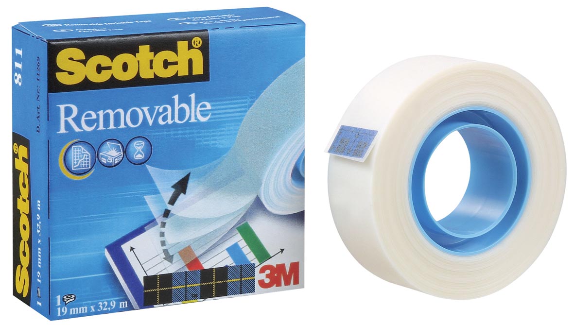 Scotch -  Plakband Magic 811 19mmx33m onzichtbaar verwijderbaar mat