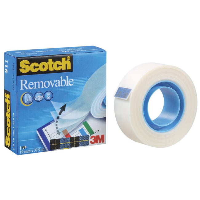 Scotch -  Plakband Magic 811 19mmx33m onzichtbaar verwijderbaar mat
