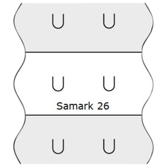 Sato - Prijsetiket 12x26mm Samark afneembaar wit