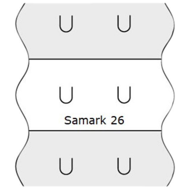 Sato -  Prijsetiket 12x26mm samark afneembaar wit | 36 stuks