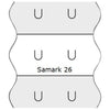 Sato -  Prijsetiket 12x26mm Samark afneembaar wit | 36 stuks