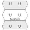 Sato -  Prijsetiket 12x26mm samark afneembaar wit | 36 stuks
