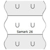 Sato - Prijsetiket 12x26mm Samark afneembaar wit | 36 stuks