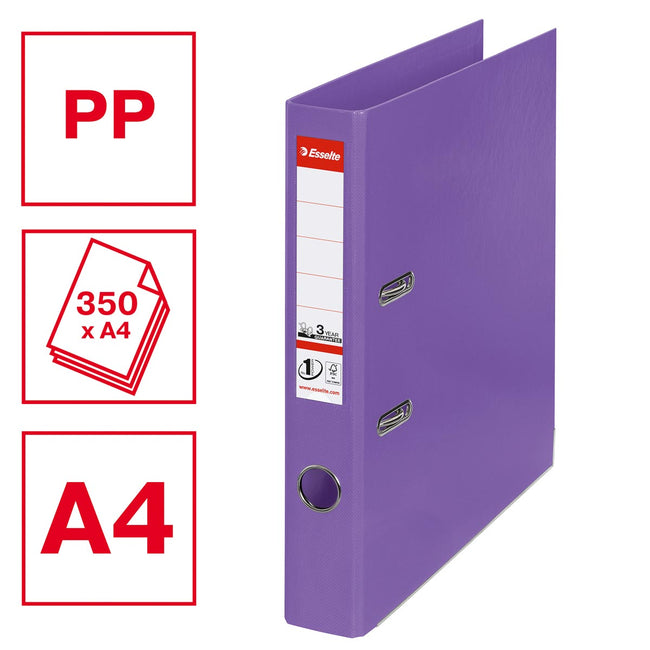 Esselte - Power N°1 violet binder, spine 5 cm