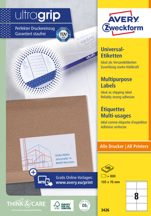 Avery Zweckform - Etiqueta Zweckform 3426 105x70mm blanco 800 piezas