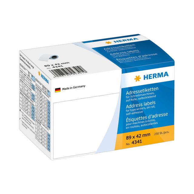 HERMA - Etiket adres 4341 89X42mm op rol 250 stuks