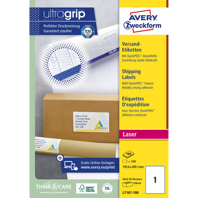 Avery - Etiqueta L7167-100 199.6x289.1mm 100 piezas blanco