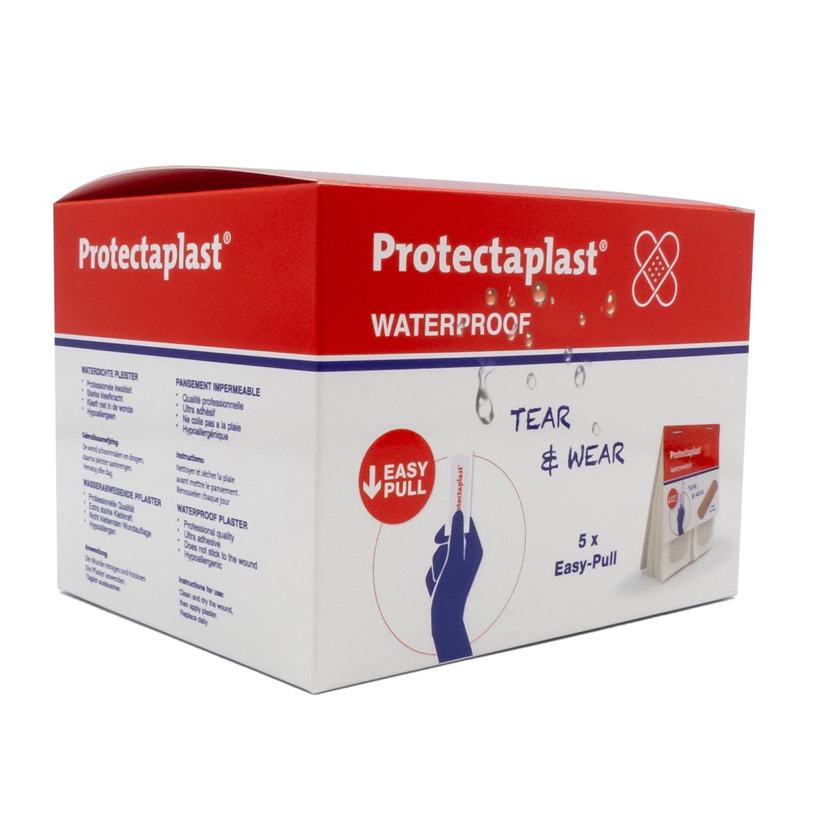 Protectaplast - Proteclast Tear Wear Waterproof Easy-Pull, ft 25 x 72 mm, 5 x 40 stuks