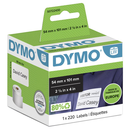 Dymo -  Etiket  labelwriter naamkaart 54x101 wit