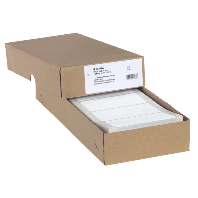 HERMA -  Etiket  8163 101.6x48.4mm 1-baans wit 2000st