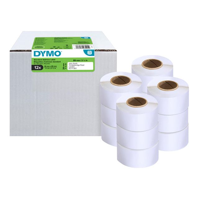 Dymo - Etiket 19831 labelwriter 28x89mm adreslabel 1560 stuks