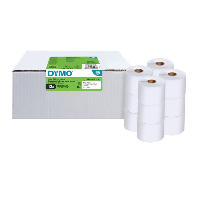 Dymo - Etichettatrice per etichette indirizzante 36x89 12 pz bianca